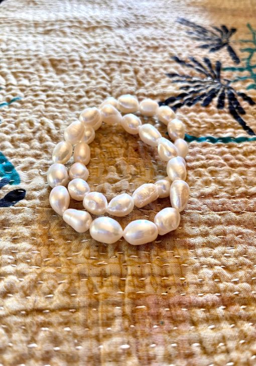 Set of Two Chunky Freshwater Pearl Bracelets - Image 2